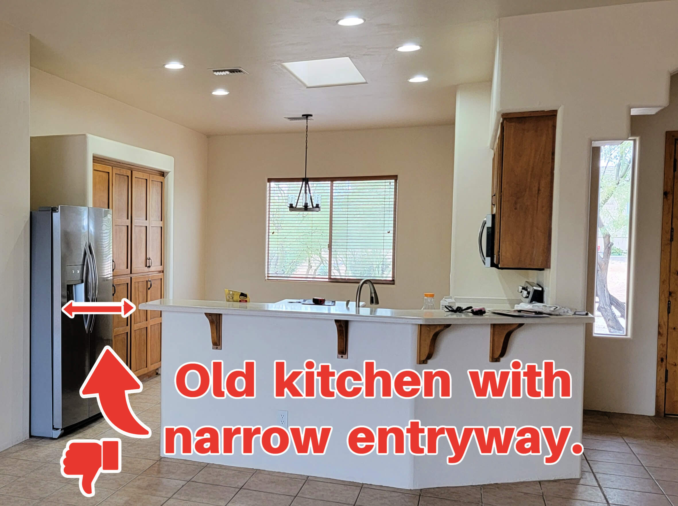 Old kitchen in Scottsdale, AZ 85262 to be completely remodeled by Paradise Upgrade.