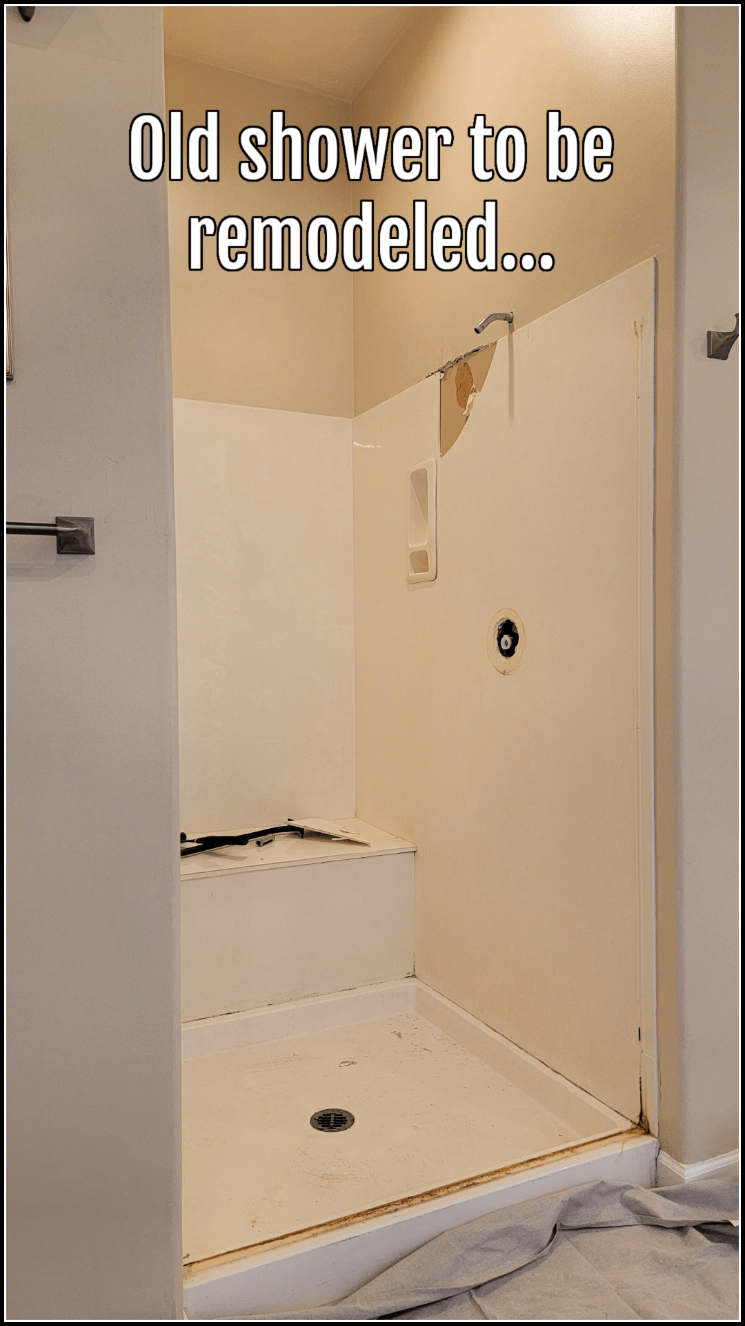 Old shower in Anthem to be removed down to studs and concrete floor.